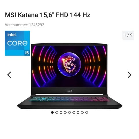 Gaming laptop MSI Katana 15,6" FHD 144 Hz