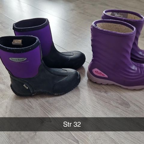 Dockboots og Slusher Gummistøvler str 32