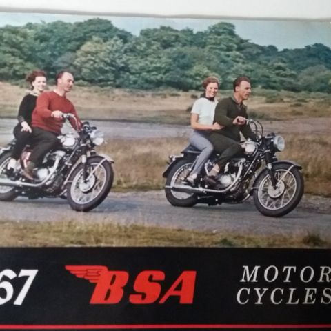 1967 BSA Motorsykkelbrosjyre.