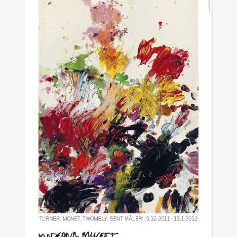 Moderna museet Turner, Monet, Twombly poster plakat med hvit ramme