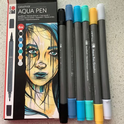 Akvarelltusjer Marabu Aqua pen