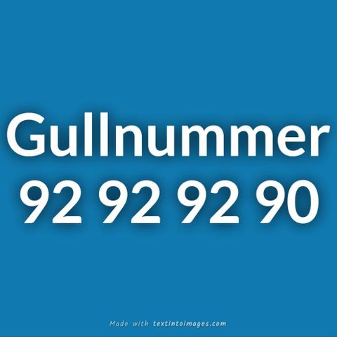 Gullnummer vurderes solgt!