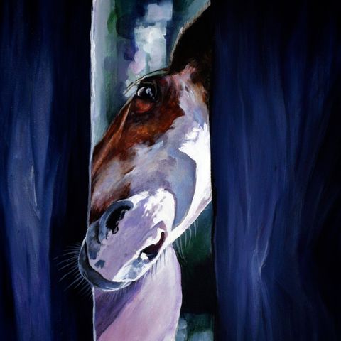 Equine serie , originalt akrylmaleri 50x40cm