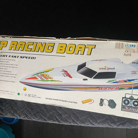 Radio To Run Remote Control No. 7000 EP Racing Speed Boat