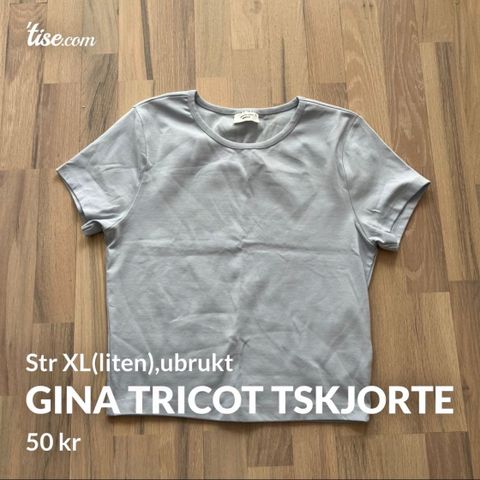 Ubrukt tskjorte fra Gina Tricot, str XL (liten i str)