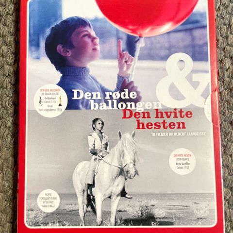 [DVD] Den røde ballongen / Den hvite hesten - 1956/53 (norsk tekst)