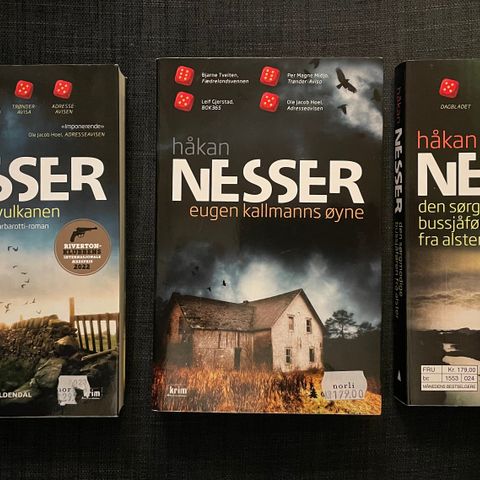 3 krimbøker av Håkan Nesser