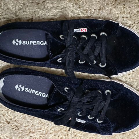 Superga Velour marineblå, 37