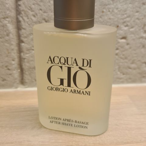 Giorgio Armani, after shave lotion