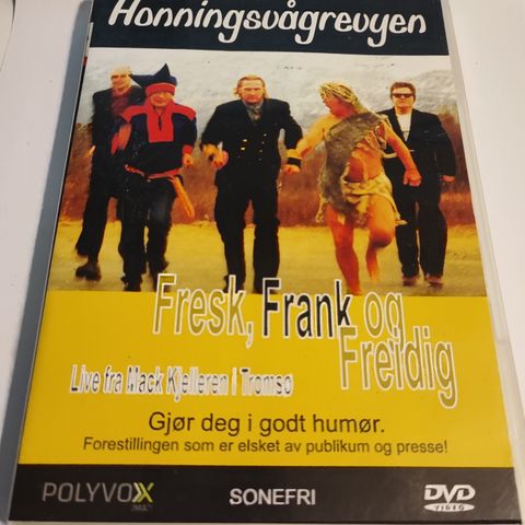 Honningsvågrevyen Fresk, Frank og Freidig DVD 2001 - som ny  -