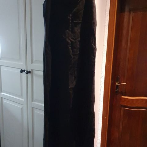 Vintage lang kjole i lin str 42