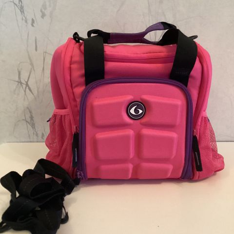 Rosa 6 pack fitness bag til mat.