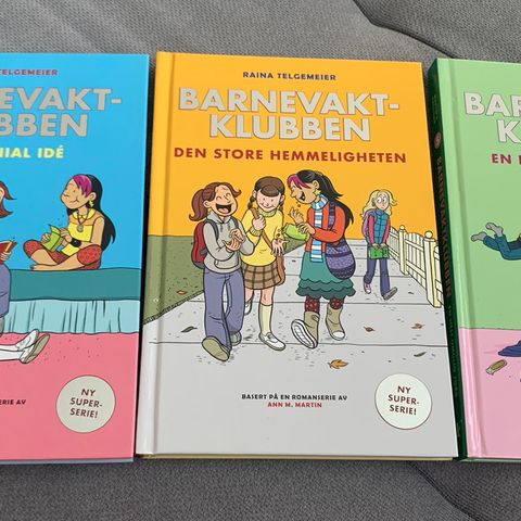 Barnevaktklubben Raina Telgemeier del 1, 2 ,5