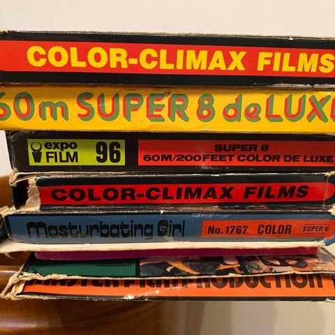 7 x Super 8 filmer for voksne selges samlet