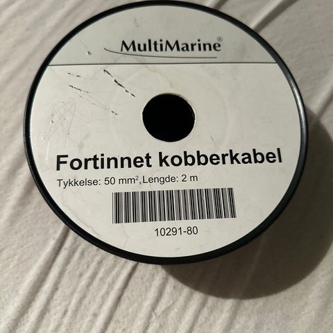 Fortinnet kobberkabel 50 kvadrat