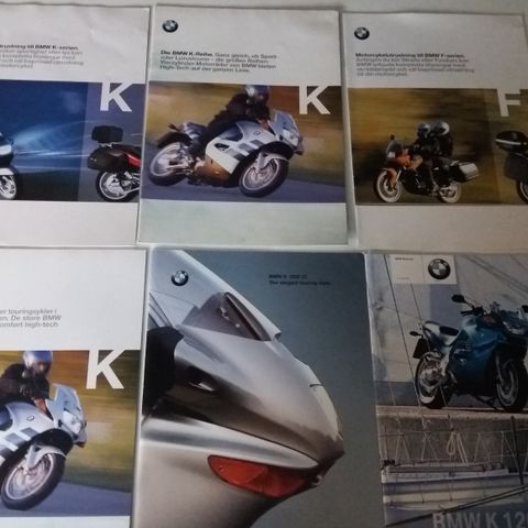 Eldre BMW Motorsykkelbrosjyrer selges samlet. (6stk)