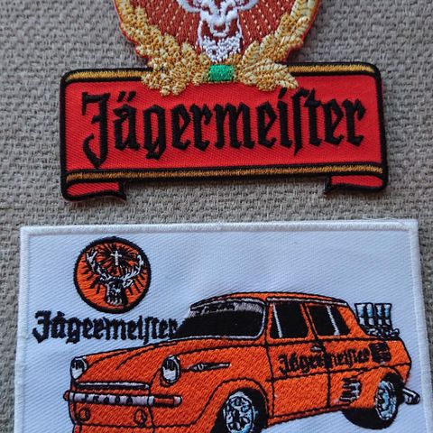 2 stk jagermeister tøymerker selges