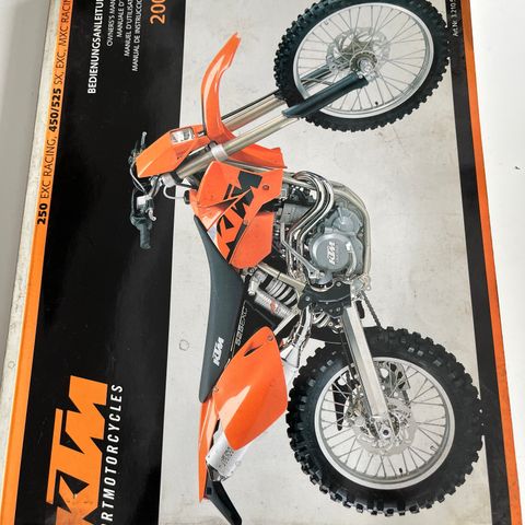 Owners manual KTM 250EXC Racing, 450/525 SX,MCC Racing