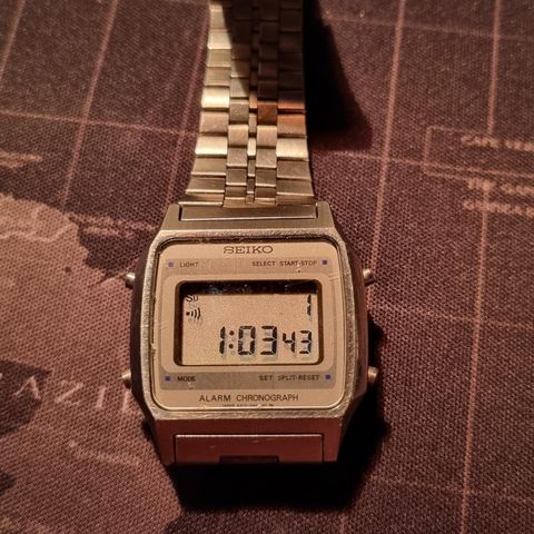 Seiko chronograph alarm klokke a194 5a09