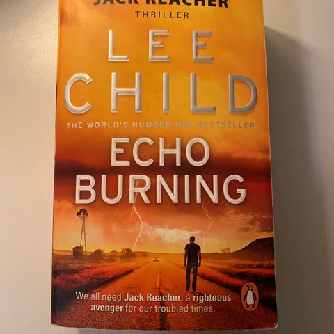 Engelsk bok om Jack Reacher: «Echo Burning»