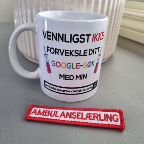 Ambulanselærling/ Ambulansefagarbeider-Kopp, tøymerke