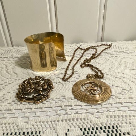 Smykker i bronse og messing, Snorre, Espeland, Hillestad - vintage/retro