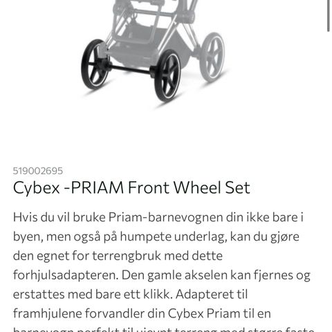 Cybex -PRIAM Front Wheel Set