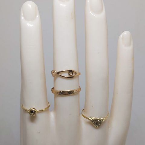 mange stableringer, gullringer, 585, 14 karat, gull ring, Gull ringer