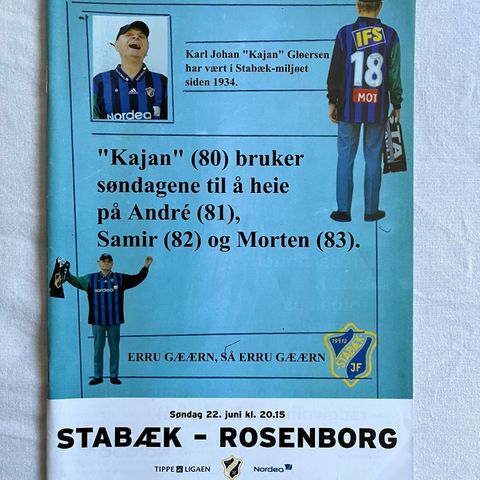 Program  Stabæk - Rosenborg 2003