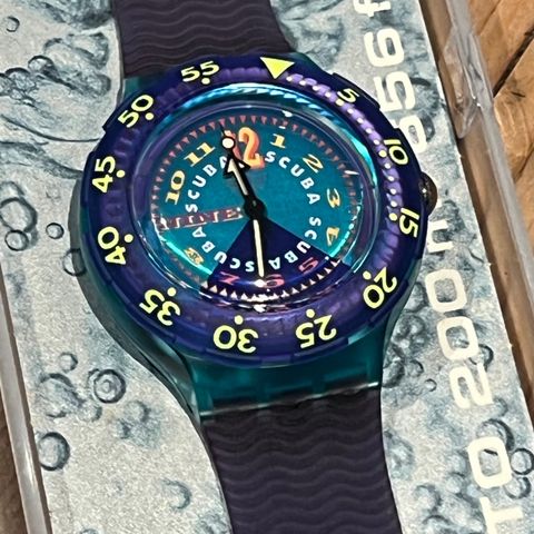 Retro Scuba Swatch. Ny i eske 1990 modell