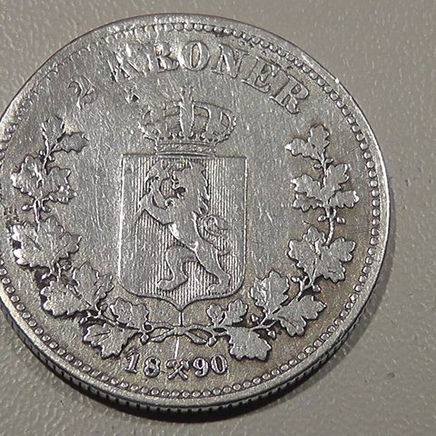 2 Kroner 1890 Norge