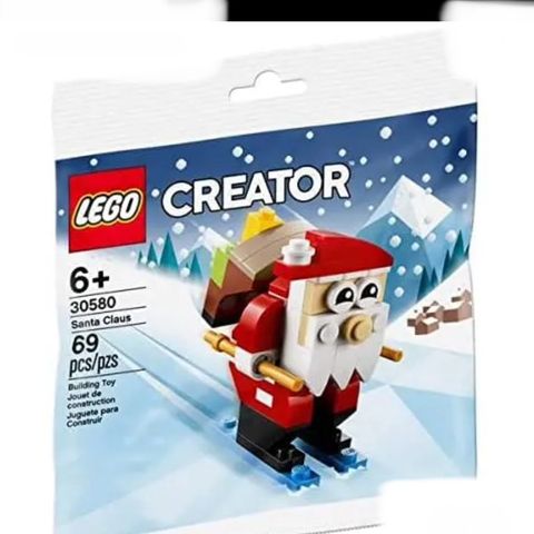 Lego julenisse på ski