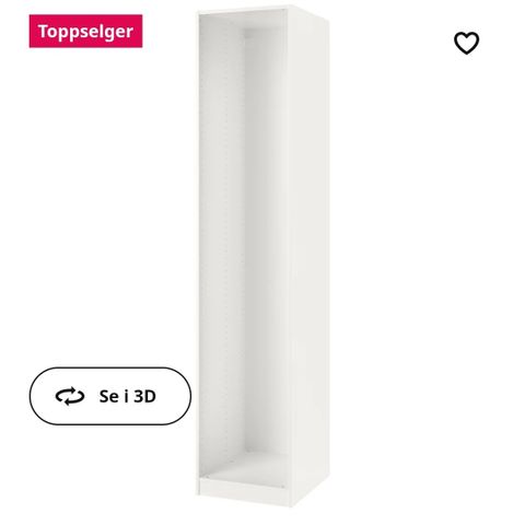 IKEA Pax garderobeskap med innredning