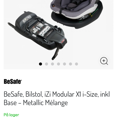 BeSafe Bilstol (grey Melange) m/Isofix base
