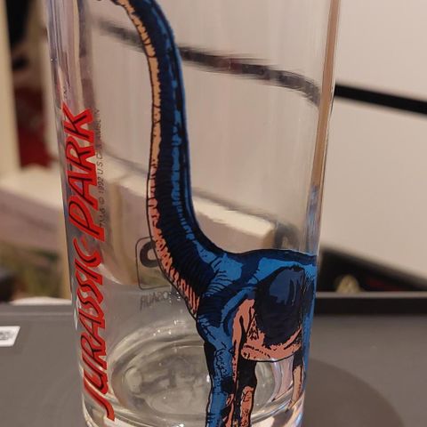 Jurassic Park glass 1992 - Sjelden