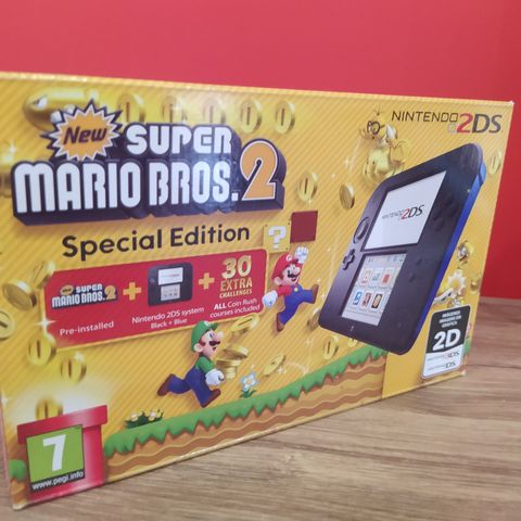 Nintendo 2DS Special Edition New Super Mario Bros Ny! Forseglet