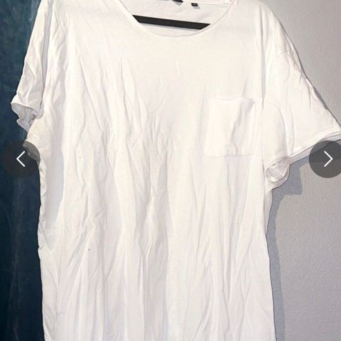 Hvit t-skjorte str XXL