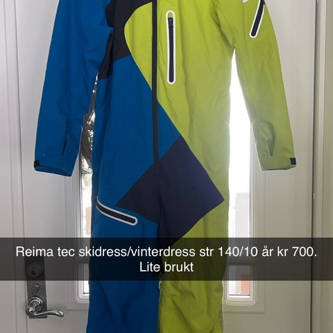 Reima tec skidress/vinterdress  junior str 140/10 år