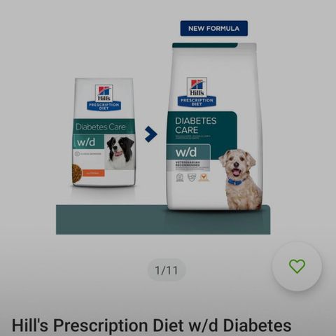 4 kg sekk Hills diabetesfor og diabetes våtfor til hund gis bort mot henting