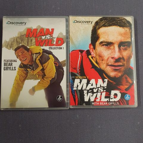 Man vs Wild. Bear Grylls. 2 stk dvd.