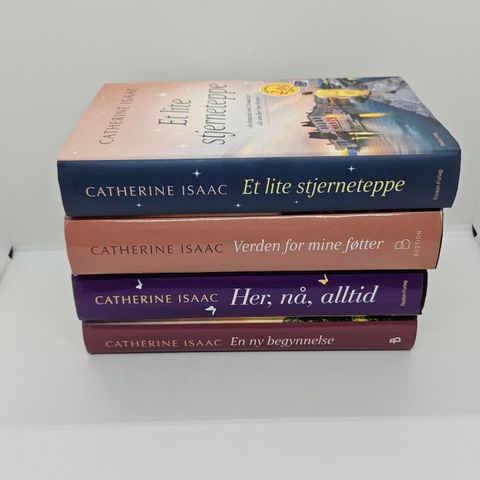 4 stk Catherine Isaac hardcover bøker