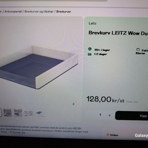 LEITZ WOW DUAL GRÅ BREVKURV SELGES HALVPRIS - 10 stk.