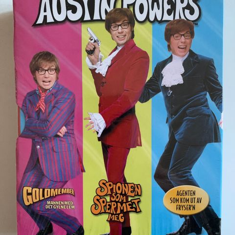 Austin Powers 1-3 samleboks (ny i plast), norsk tekst