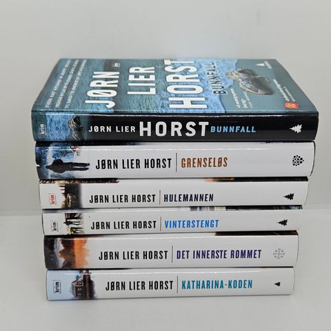 6 stk Jørn Lier Horst hardcover bøker