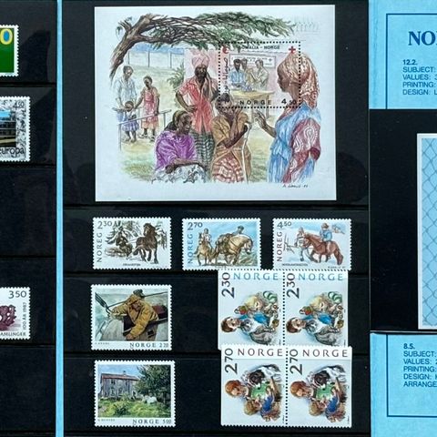 Norge 1987 - Årssett postfriske frimerker