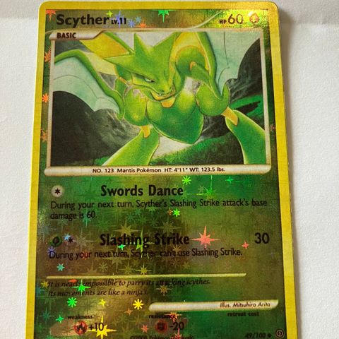 Scyther 49/100 Pokemon kort