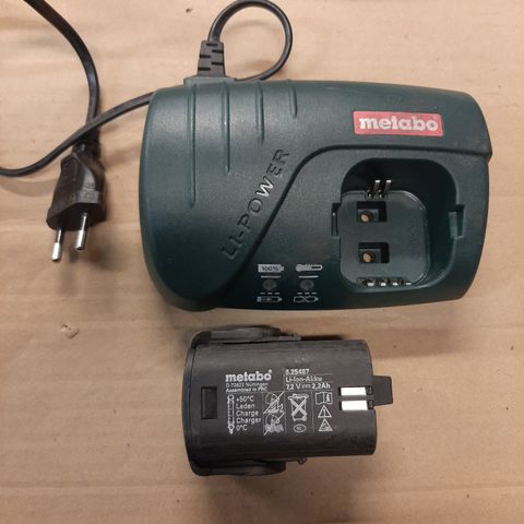 Metabo batteri og lader