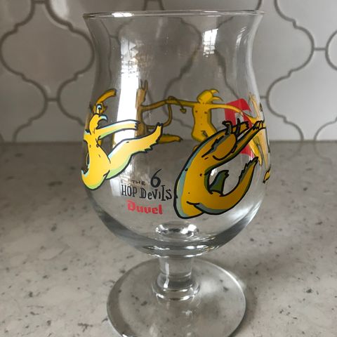 "6 Hop Devils" (Duvel) Goblet Beer Glass