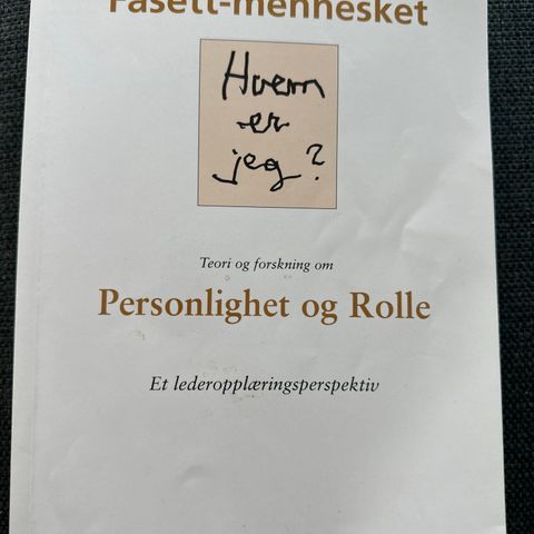 Fasett mennesket personlighet og rolle