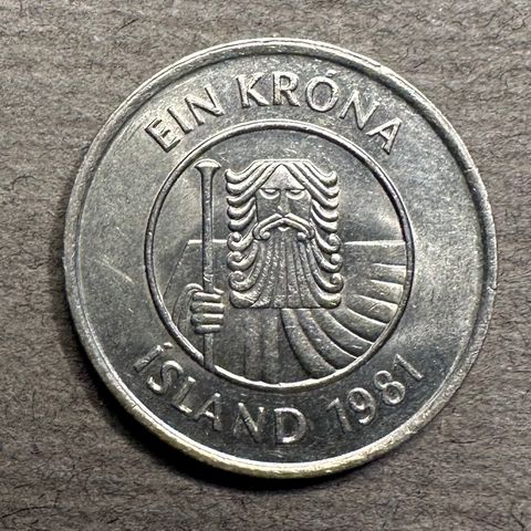 Island 1 krone 1981 (3101 AN)